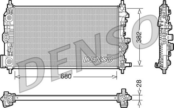 Denso DRM20009 - Radiator, engine cooling car-mod.net