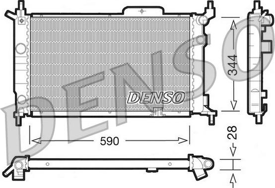 Denso DRM20015 - Radiator, engine cooling car-mod.net