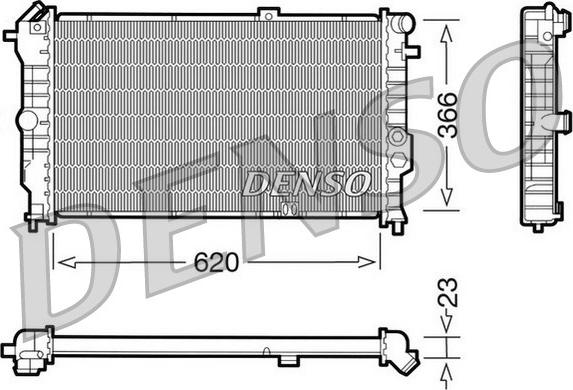 Denso DRM20020 - Radiator, engine cooling car-mod.net