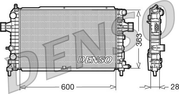 Denso DRM20105 - Radiator, engine cooling car-mod.net