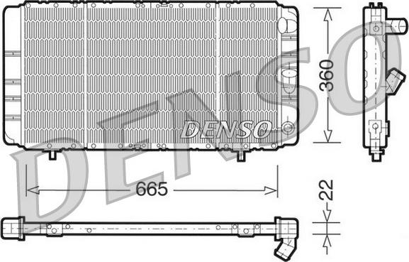 Denso DRM23020 - Radiator, engine cooling car-mod.net
