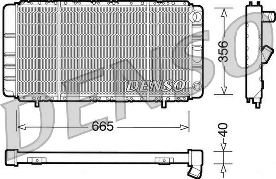 Denso DRM23021 - Radiator, engine cooling car-mod.net