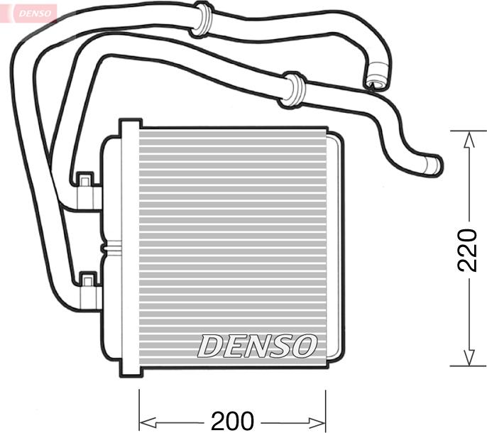 Denso DRR12003 - Heat Exchanger, interior heating car-mod.net