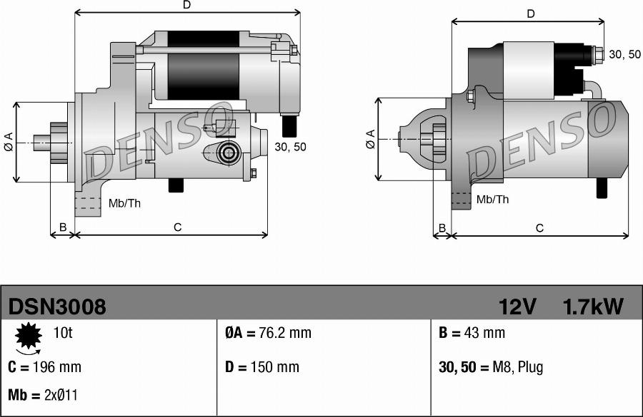 Denso DSN3008 - Starter car-mod.net