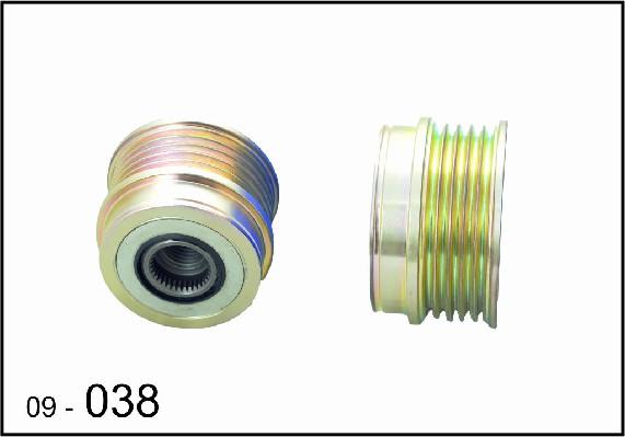 DEXWAL MOBIDEX 09-038 - Pulley, alternator, freewheel clutch car-mod.net