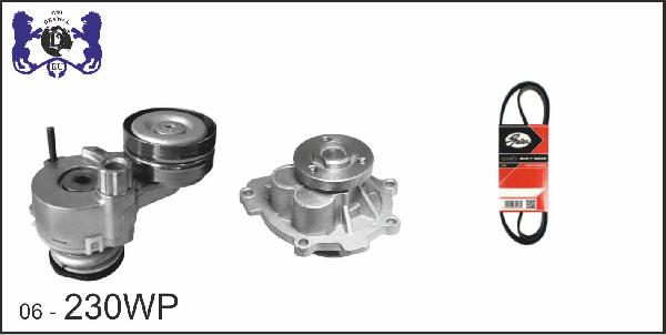 DEXWAL MOBIDEX 06-230WP - Water Pump + V-Ribbed Belt Set car-mod.net