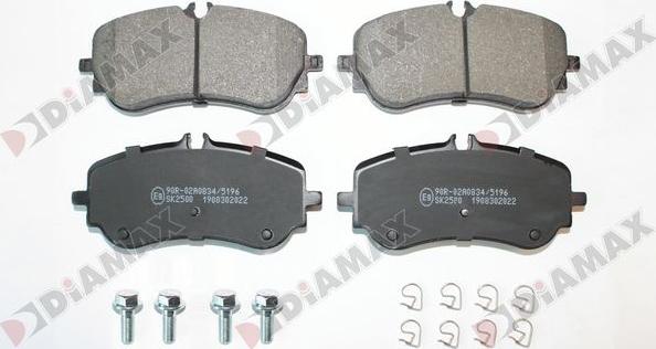 Diamax N09910 - Brake Pad Set, disc brake car-mod.net