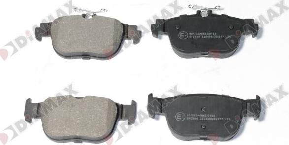Diamax N09975 - Brake Pad Set, disc brake car-mod.net