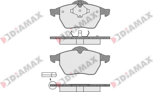 Diamax N09113 - Brake Pad Set, disc brake car-mod.net