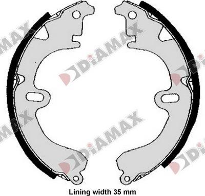 Diamax N01403 - Drum Brake Shoe Set car-mod.net