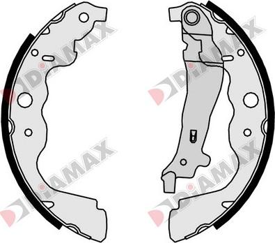 Diamax N01096 - Drum Brake Shoe Set car-mod.net
