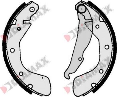 Diamax N01055 - Drum Brake Shoe Set car-mod.net