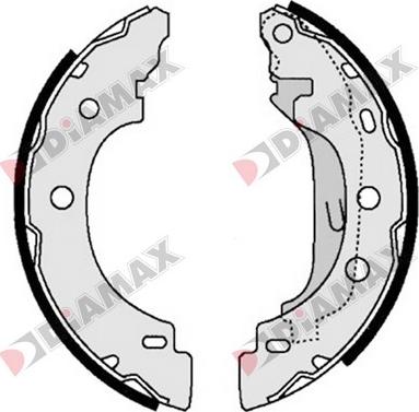 Diamax N01009 - Drum Brake Shoe Set car-mod.net
