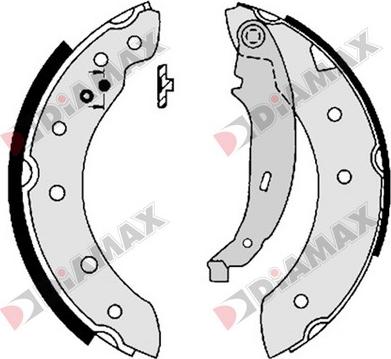 Diamax N01004 - Drum Brake Shoe Set car-mod.net