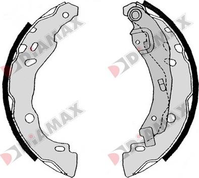 Diamax N01007 - Drum Brake Shoe Set car-mod.net