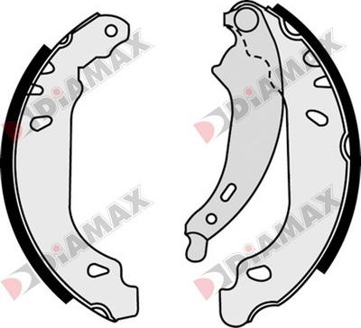 Diamax N01011 - Drum Brake Shoe Set car-mod.net