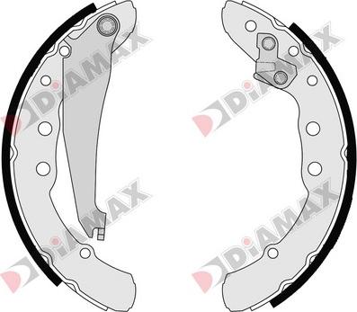 Diamax N01076 - Drum Brake Shoe Set car-mod.net