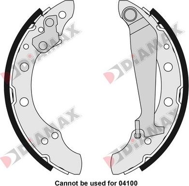 Diamax N01073 - Drum Brake Shoe Set car-mod.net
