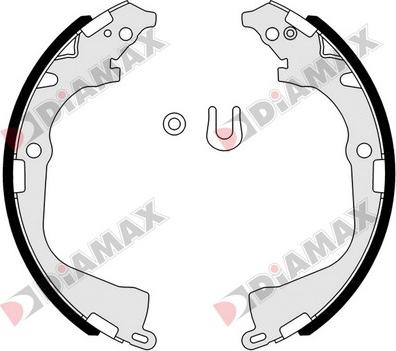 Diamax N01109 - Drum Brake Shoe Set car-mod.net