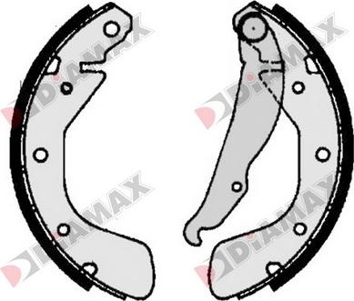 Diamax N01116 - Drum Brake Shoe Set car-mod.net