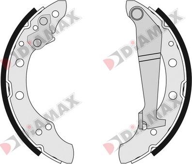 Diamax N01110 - Drum Brake Shoe Set car-mod.net