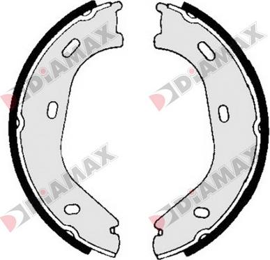 Diamax N01188 - Brake Shoe Set, parking brake car-mod.net