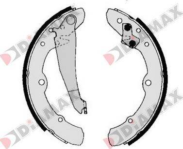 Diamax N01132 - Drum Brake Shoe Set car-mod.net