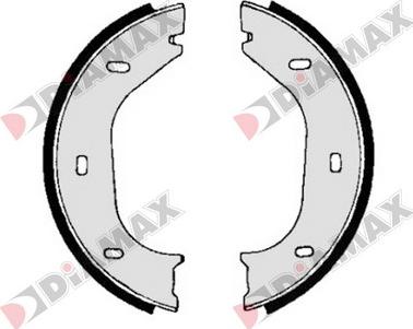 Diamax N01129 - Brake Shoe Set, parking brake car-mod.net