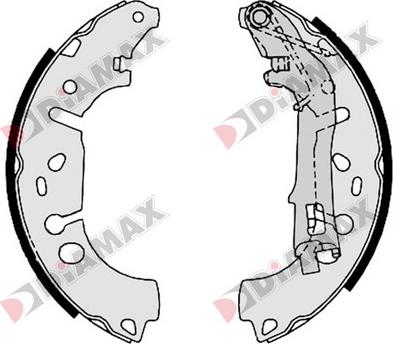 Diamax N01347 - Drum Brake Shoe Set car-mod.net