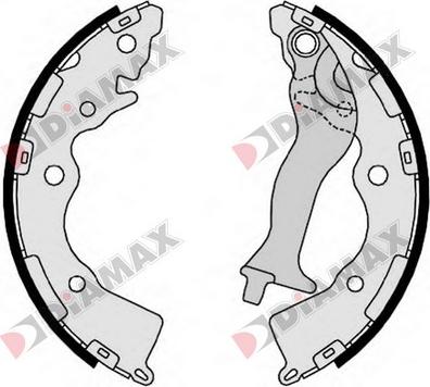 Diamax N01360 - Drum Brake Shoe Set car-mod.net