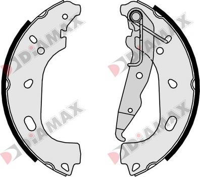 Diamax N01362 - Drum Brake Shoe Set car-mod.net