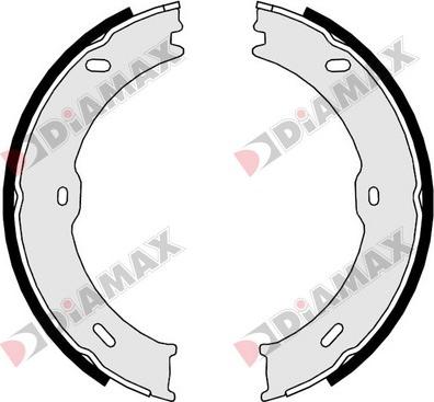 Diamax N01367 - Brake Shoe Set, parking brake car-mod.net