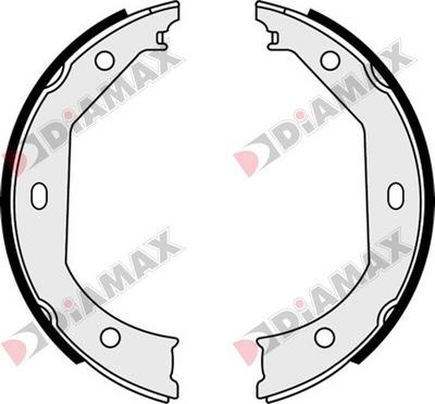 Diamax N01309 - Brake Shoe Set, parking brake car-mod.net