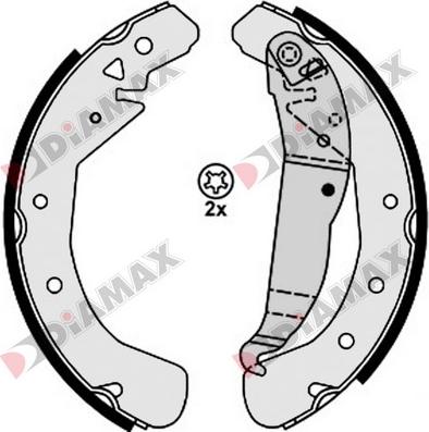 Diamax N01316 - Drum Brake Shoe Set car-mod.net