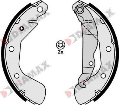 Diamax N01313 - Drum Brake Shoe Set car-mod.net