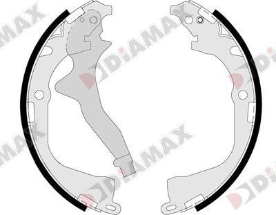 Diamax N01382 - Drum Brake Shoe Set car-mod.net