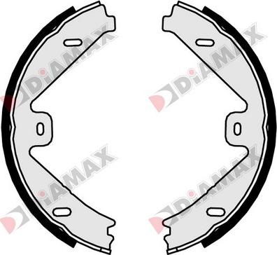 Diamax N01371 - Brake Shoe Set, parking brake car-mod.net
