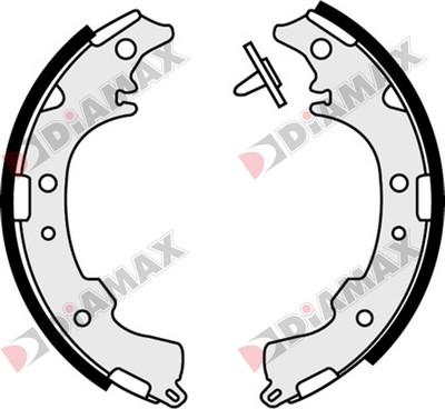Diamax N01298 - Drum Brake Shoe Set car-mod.net