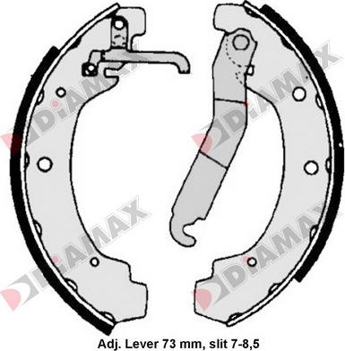 Diamax N01257 - Drum Brake Shoe Set car-mod.net