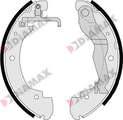 Diamax N01265 - Drum Brake Shoe Set car-mod.net