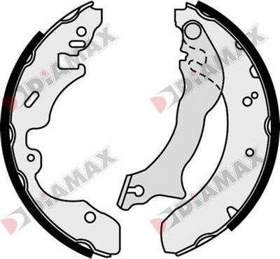 Diamax N01281 - Drum Brake Shoe Set car-mod.net