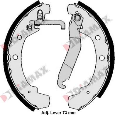 Diamax N01235 - Drum Brake Shoe Set car-mod.net