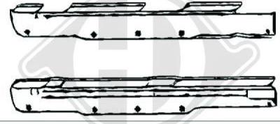 Diederichs 9137041 - Foot Board, door sill car-mod.net