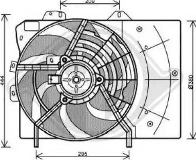 Diederichs 8422606 - Fan, radiator car-mod.net