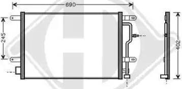 Diederichs 8101700 - Condenser, air conditioning car-mod.net
