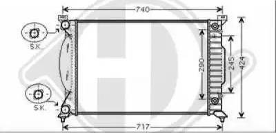 Diederichs 8101707 - Radiator, engine cooling car-mod.net