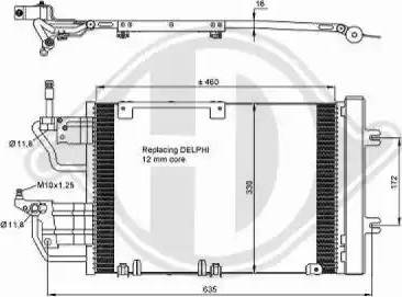 Diederichs 8180606 - Condenser, air conditioning car-mod.net