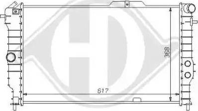 Diederichs 8125160 - Radiator, engine cooling car-mod.net