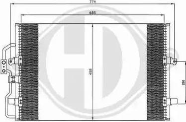 Diederichs 8349100 - Condenser, air conditioning car-mod.net