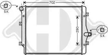 Diederichs 8221408 - Radiator, engine cooling car-mod.net